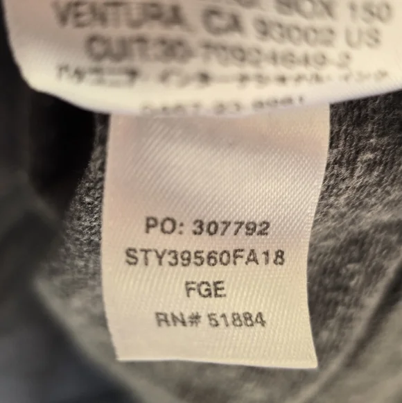 Patagonia Flying Fish Ahnya Full-Zip Hoodie Grey Size Medium 39560 FA18 - Picture 10 of 11